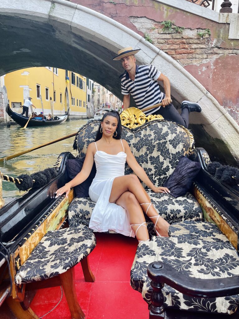 Gondola ride Venice Italy 