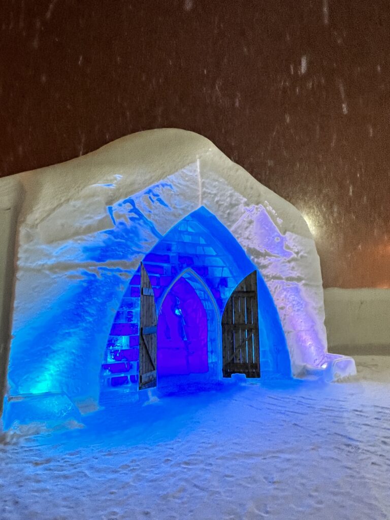 Chapel entrance Hotel Du Glace