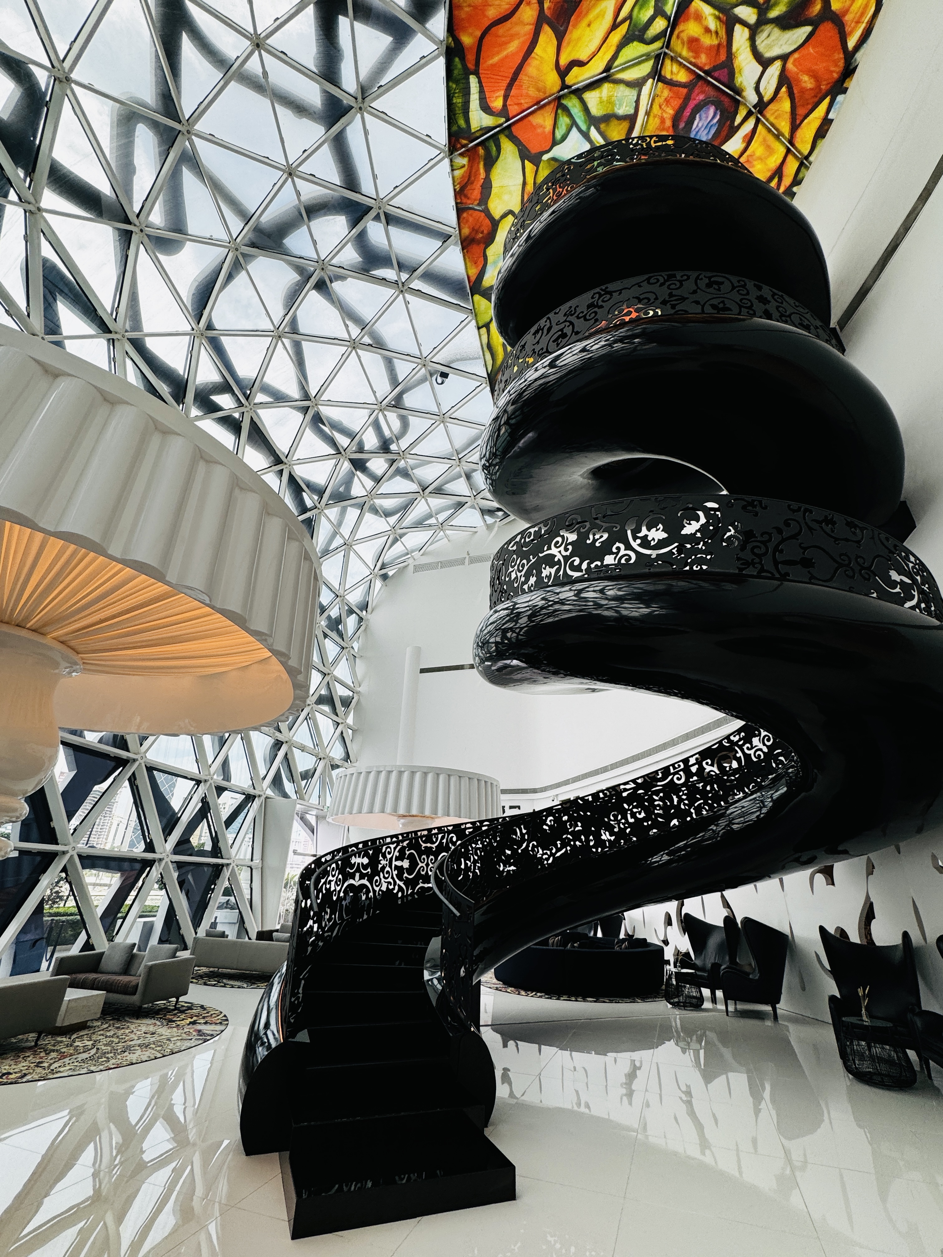 staircase at Mondrian Doha